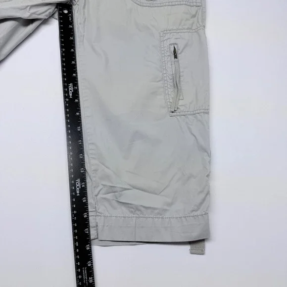 French Cuff Womens Cargo Capri Pants Size 10 Grey Dove Cotton Utility FGL274166 - Picture 9 of 9